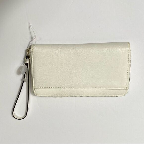 NWOT Time & Tru Women's White Faux Leather Wallet / Wristlet / Clutch - Picture 10 of 13